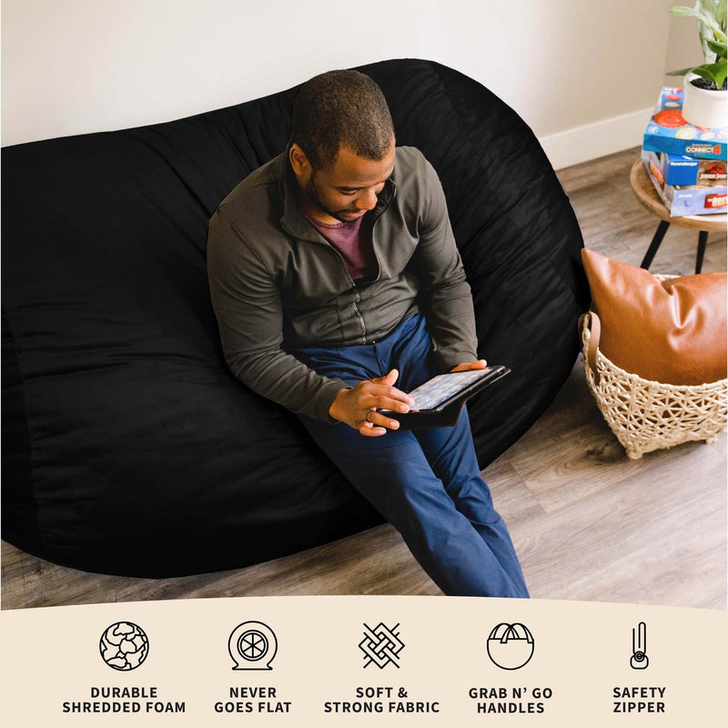 Load image into Gallery viewer, Fuf® 6Ft Foam Bean Bag Lounger