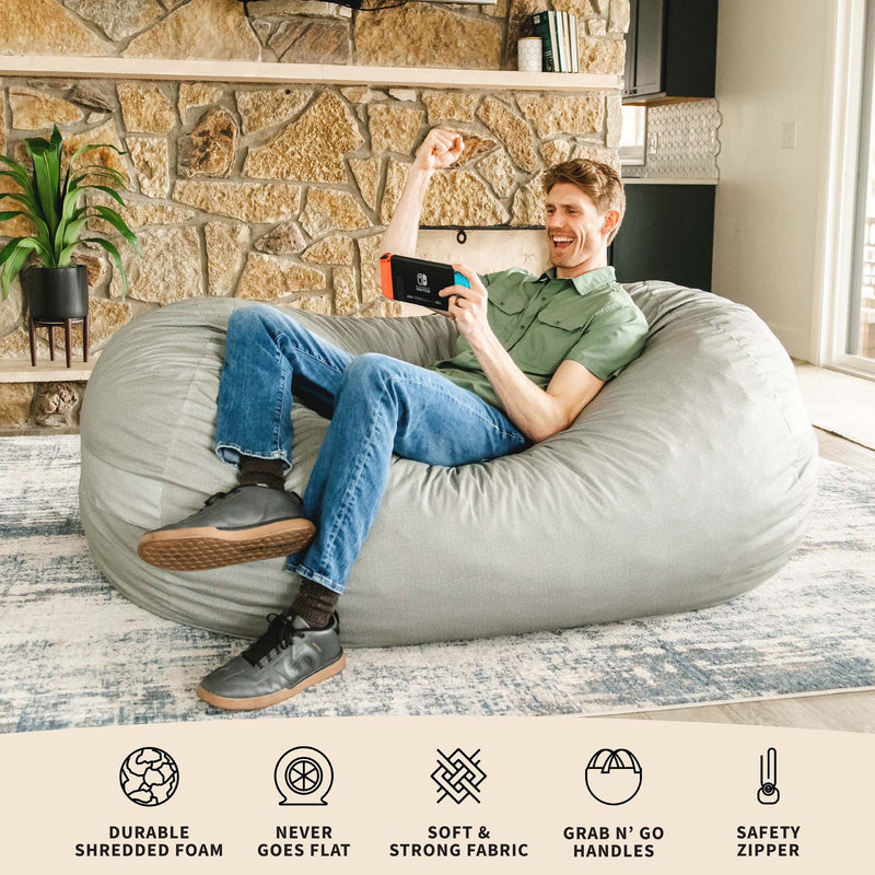 Load image into Gallery viewer, Fuf® 6Ft Foam Bean Bag Lounger