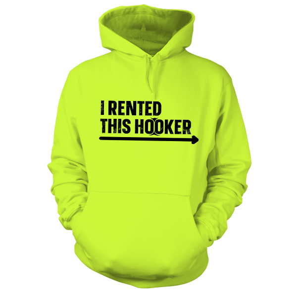 Load image into Gallery viewer, I Rented This Hooker - Safety Yellow Hoodie