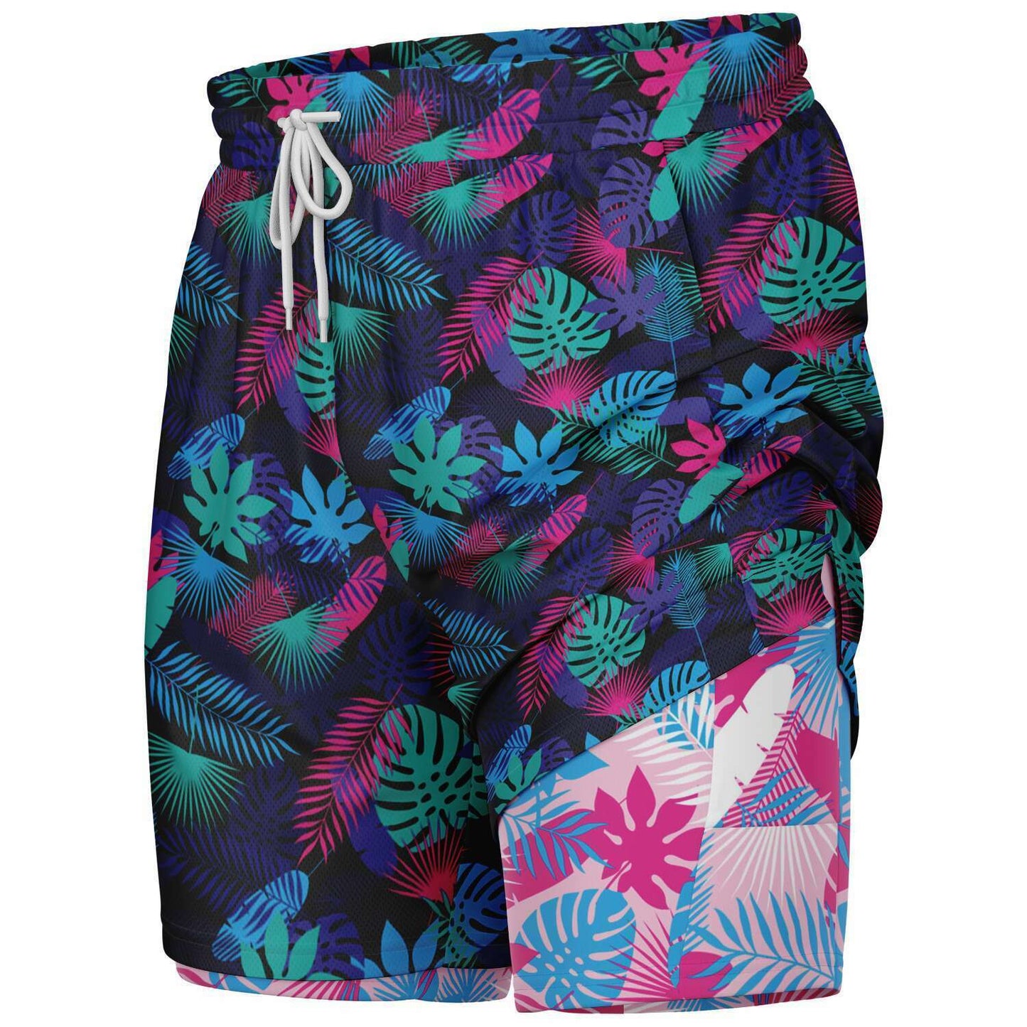 Rad Palm Neon Jungle Men's 2-in-1 Shorts