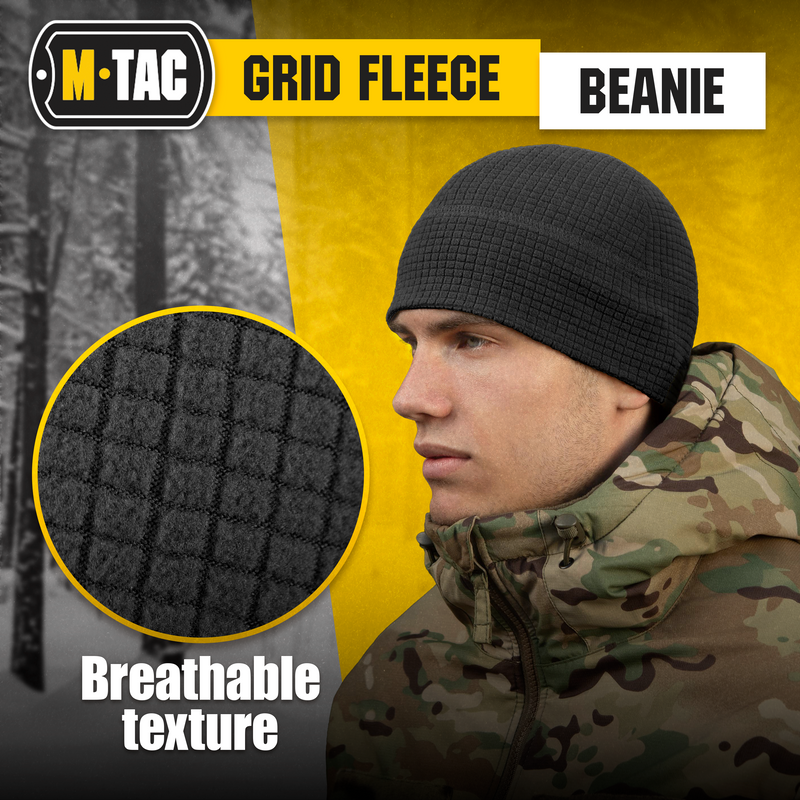 Load image into Gallery viewer, M-Tac Grid Fleece Beanie Breathable Hat Lightweight Scull Cap