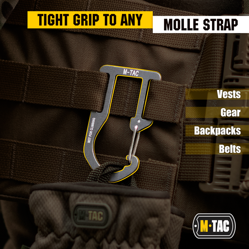 Load image into Gallery viewer, M-Tac Aluminum Carabiner for Backpack Molle (Set of 3)