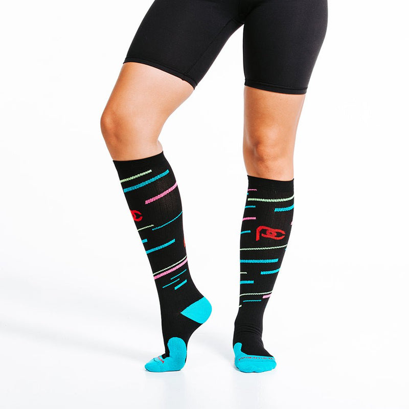 Load image into Gallery viewer, Marathon, Black with Neon Stripes