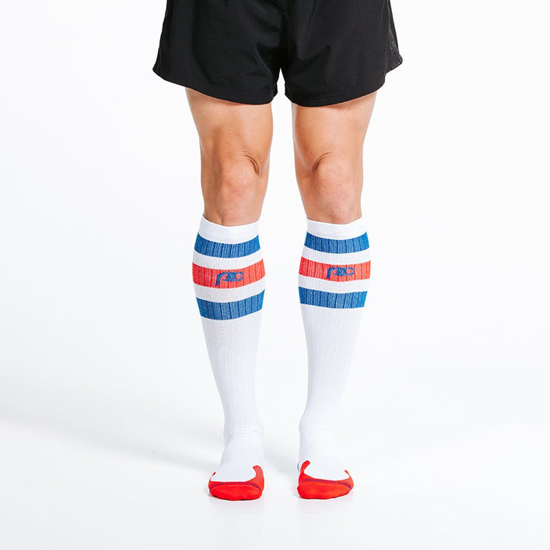 Load image into Gallery viewer, Marathon, White, Red and Blue Stripe