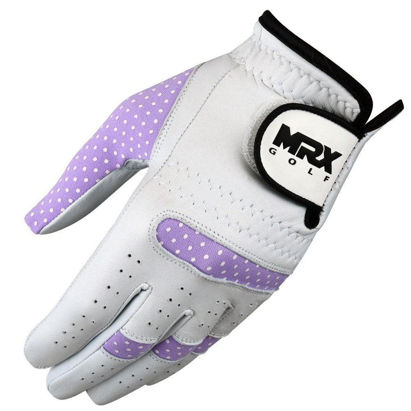 Load image into Gallery viewer, New Women Golf Gloves Cabretta Leather White Purple