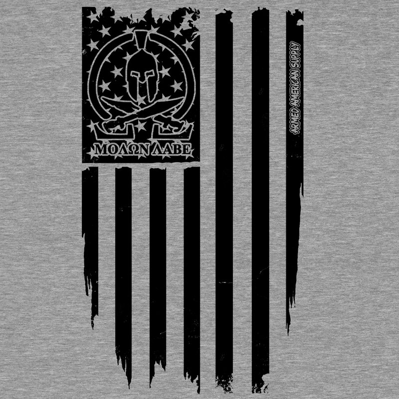 Load image into Gallery viewer, Molon Labe Ghost Flag - Safety Yellow T-Shirt
