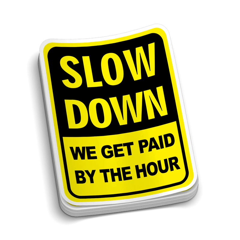 Load image into Gallery viewer, Slow Down Hard Hat Decal