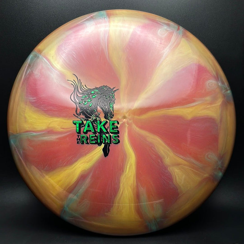 Load image into Gallery viewer, Sublime Swirl Mustang - "Take The Reins" Mini Stamp