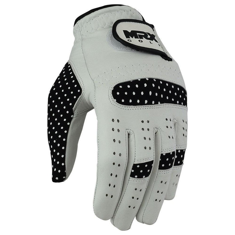Load image into Gallery viewer, New Women Golf Gloves Cabretta Leather White Black