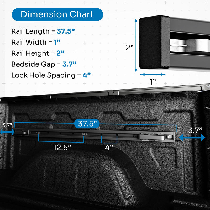 Load image into Gallery viewer, Integral Rails - Bedside Rail System - Chevrolet Silverado & GMC Sierra 1500 (2019+)