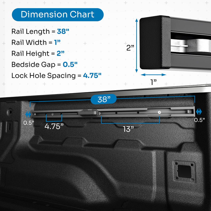 Load image into Gallery viewer, Integral Rails - Bedside Rail System - Chevrolet Colorado & GMC Canyon (2023+)