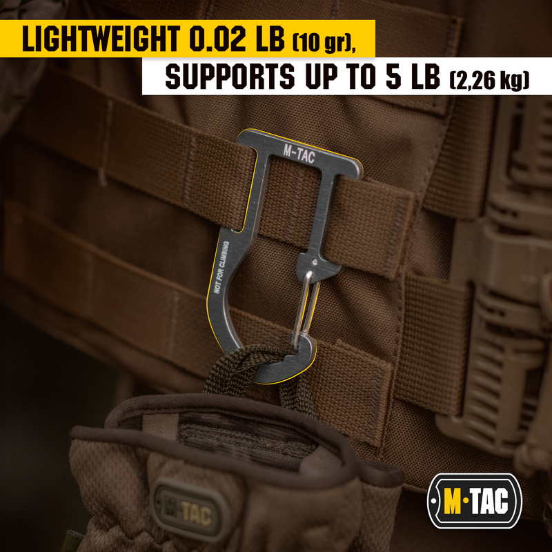 Load image into Gallery viewer, M-Tac Aluminum Carabiner for Backpack Molle (Set of 3)