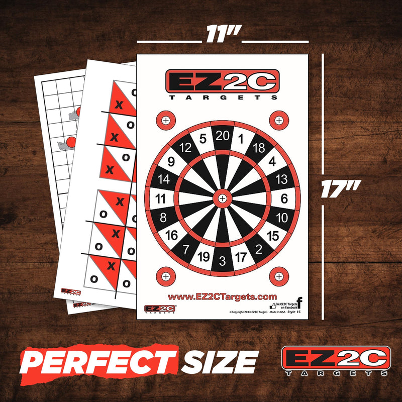Load image into Gallery viewer, 120 EZ2C Targets: 5 Game Style Paper Targets Bundle Pack Fun Games 11"x17" USA Made
