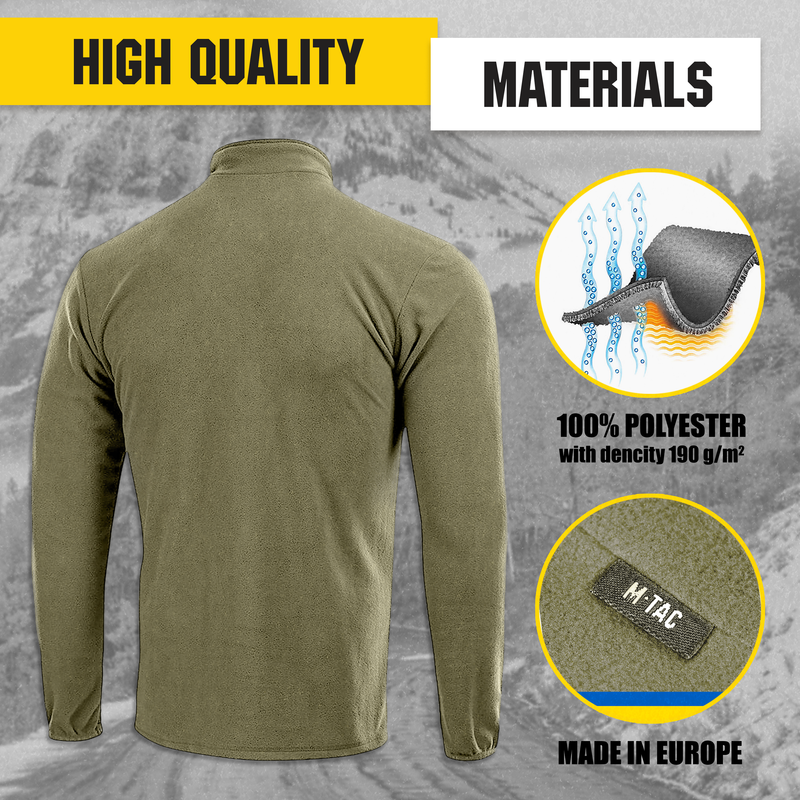 Load image into Gallery viewer, M-Tac Delta Fleece Jacket - Tactical Underwear Top Sweater 1/4 Zip