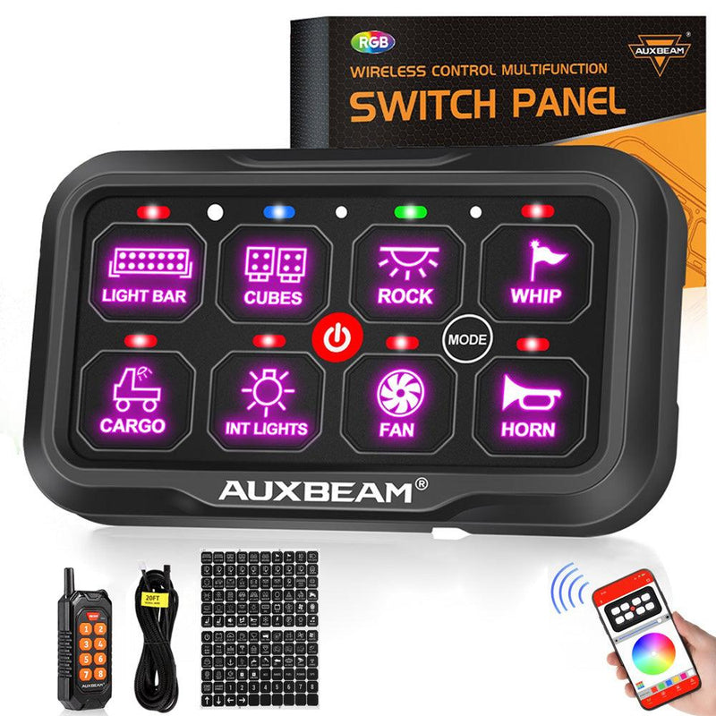 Load image into Gallery viewer, AC-800 RGB Switch Panel with APP&Remote Control, Toggle/ Momentary/ Pulsed Mode Supported