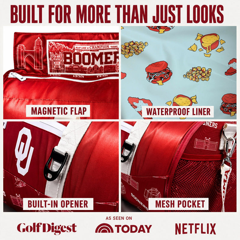 Load image into Gallery viewer, University of Oklahoma Duffel Cooler