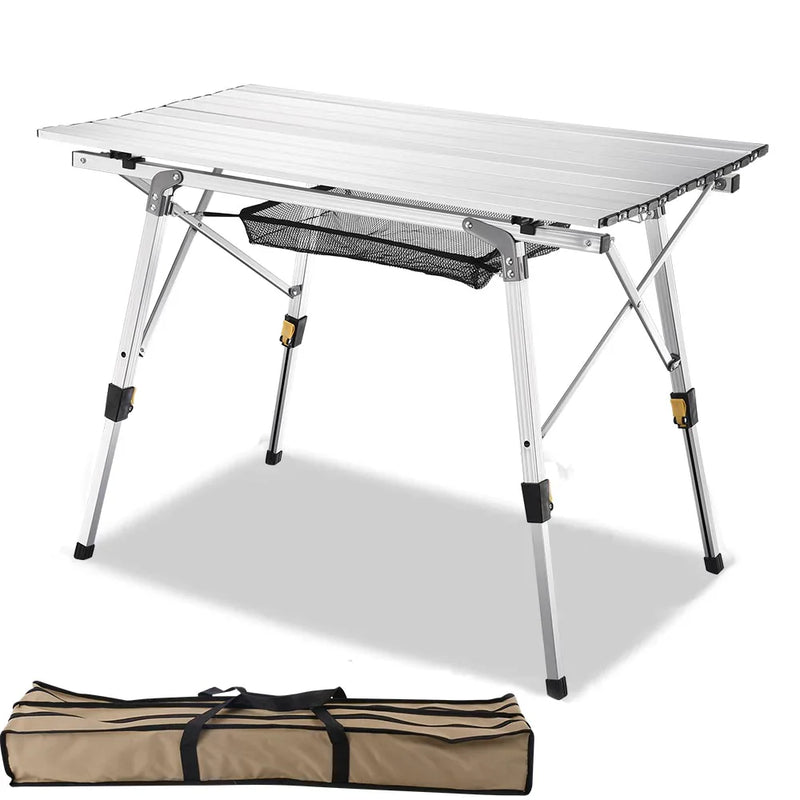 Load image into Gallery viewer, Easy Roll Aluminum Camping & Picnic Table (27x27.5in) - Heavy Duty