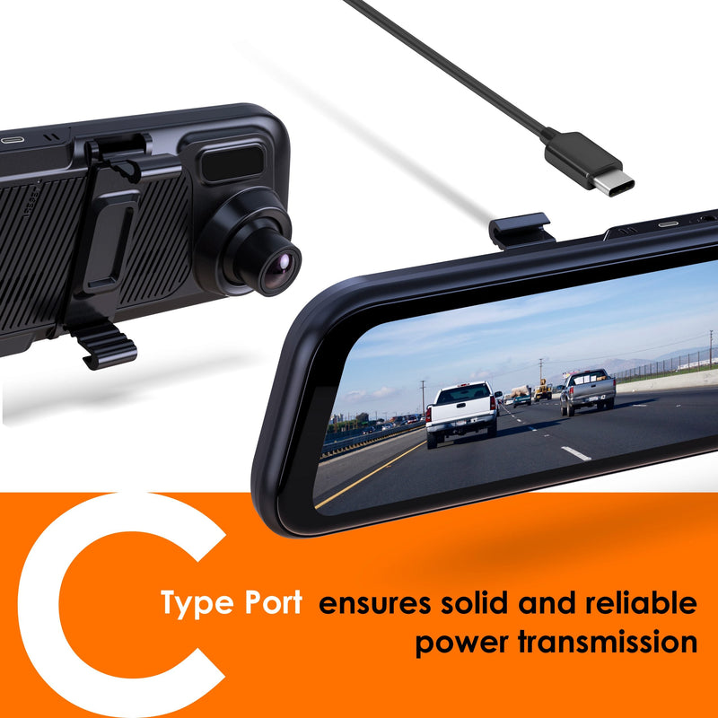 Load image into Gallery viewer, RexingUSA M2 MAX – 2-Channel Mirror Dash Cam w/ 12” IPS Touch Screen, 4K + 1080p, Wi-Fi, GPS, ADAS,Loop Recording, Backup Camera, Parking Mode, Collision Detection