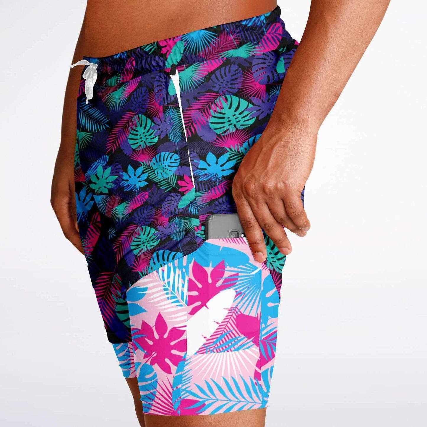 Rad Palm Neon Jungle Men's 2-in-1 Shorts