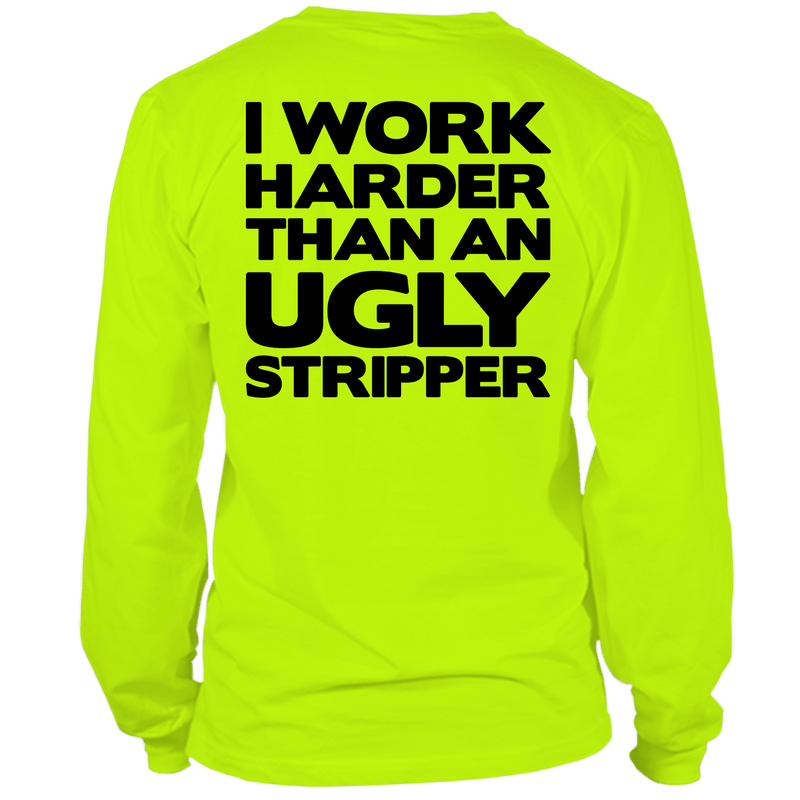 Load image into Gallery viewer, Work Harder - Long Sleeve Hi-Vis T-Shirt