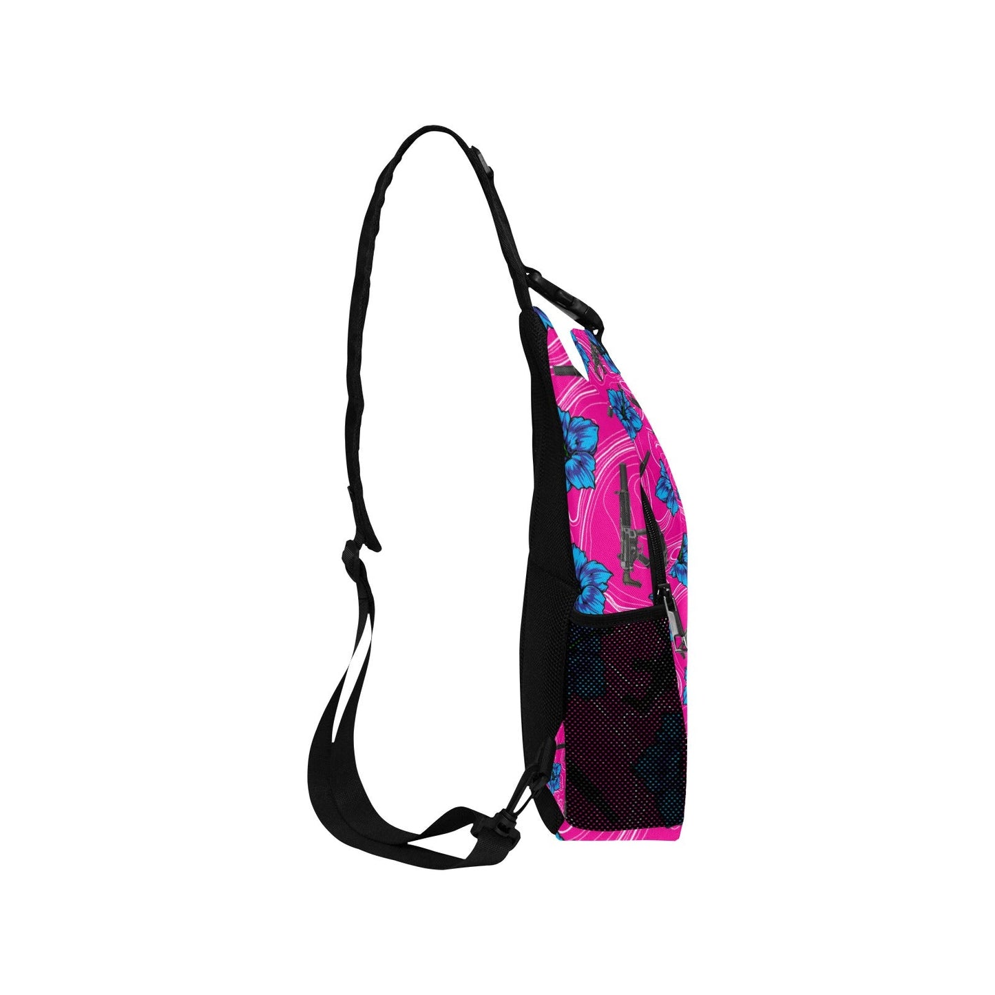 High Capacity Hibiscus Sling Bag