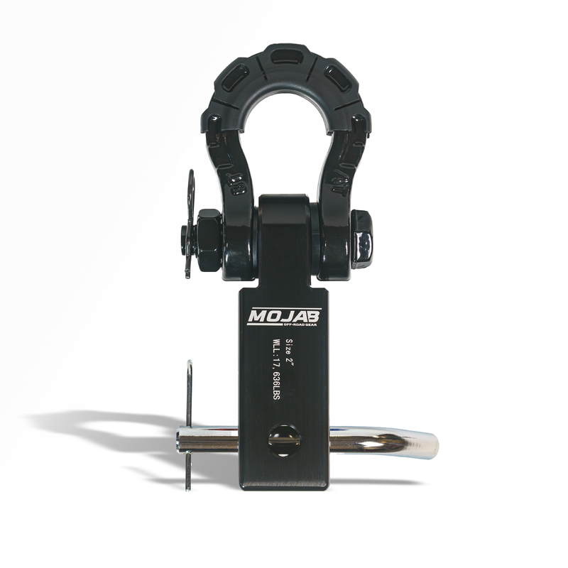 Load image into Gallery viewer, 2'' Aluminum Hitch Receiver with Steel D-Shackle (LIFETIME WARRANTY)