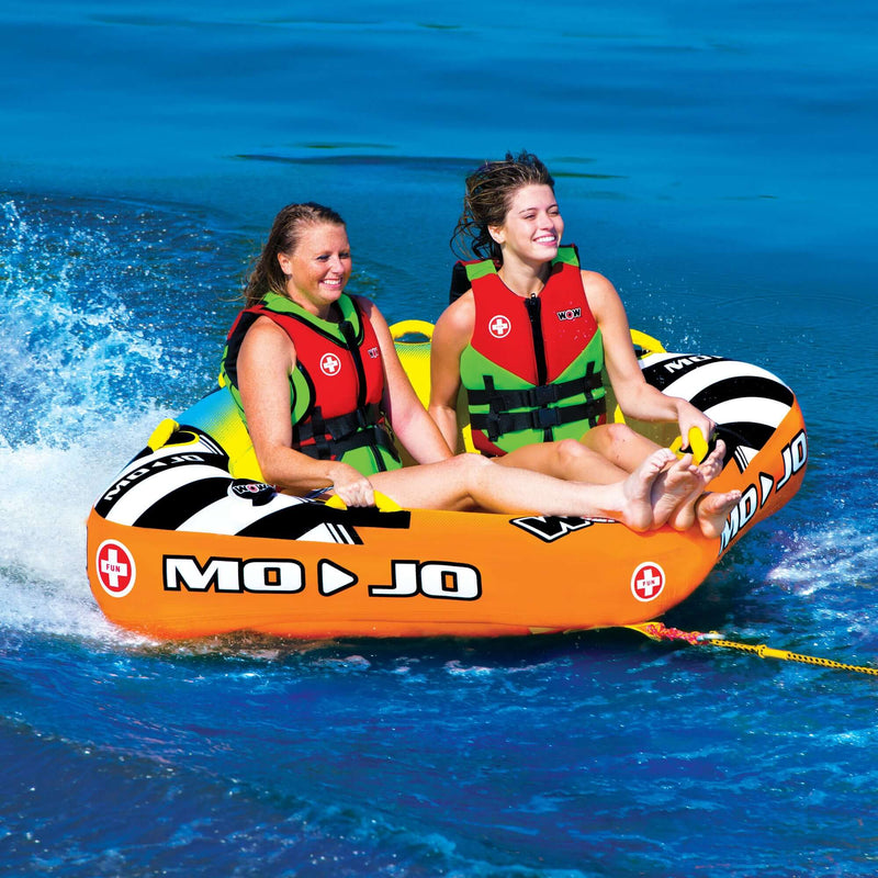 Load image into Gallery viewer, WOW Sports Mojo 1-2 Person Towable Water Tube For Pool and Lake (16-1060)