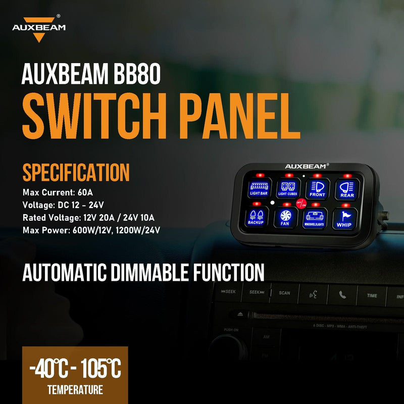 Load image into Gallery viewer, 6/8 Gang LED Switch Panel, Off Road Light Controller