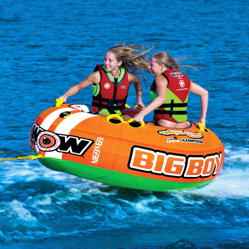 Load image into Gallery viewer, WOW Watersports Big Boy Racing 1-4 Person Towable Water Tube For Pool and Lake