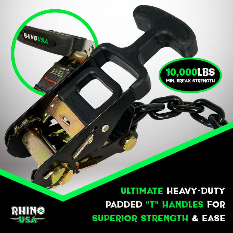 Rhino USA Lasso Straps; Basket Straps - Black