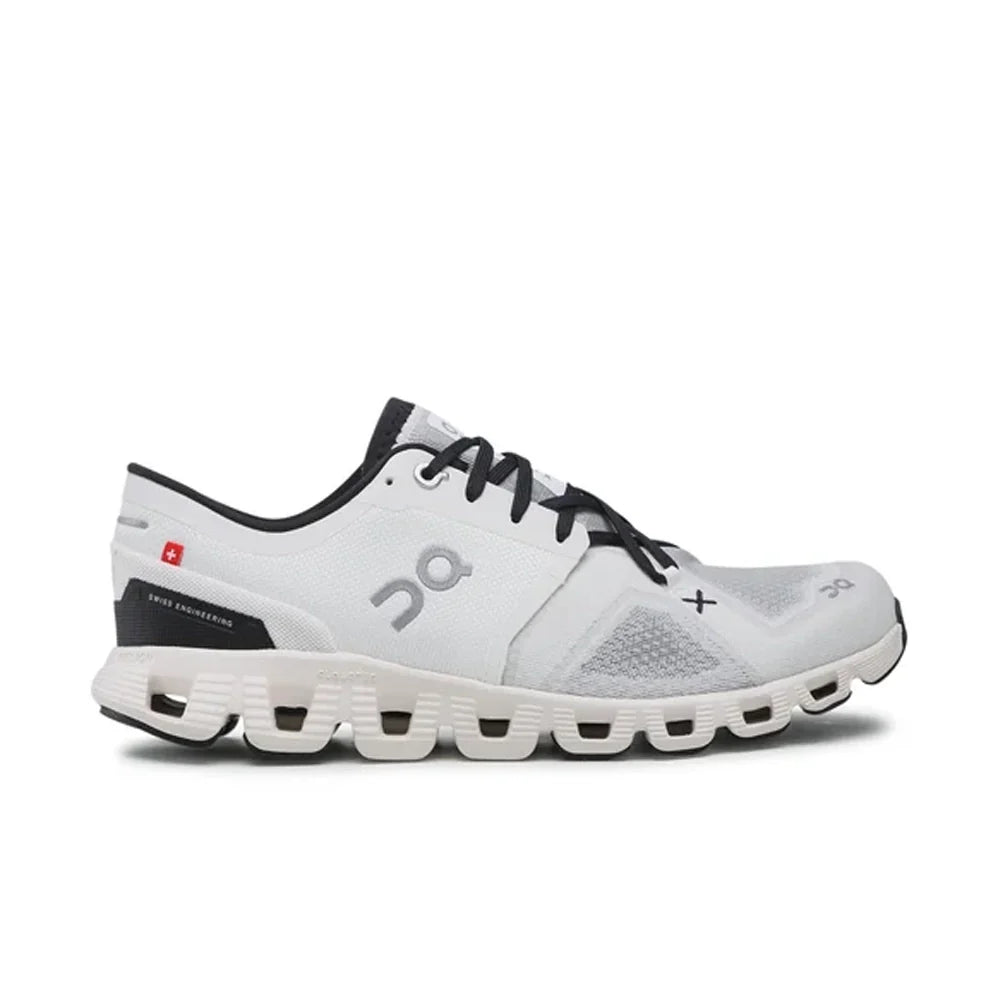 Women's On Cloud X 3, White/Black, 6 B Medium - Skoutley Outdoors LLC