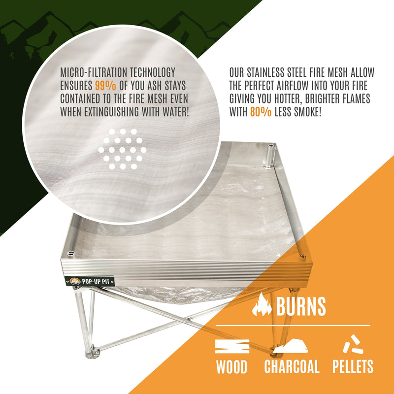 Load image into Gallery viewer, Pop-Up Fire Pit + Heat Shield (Bonus Pack)