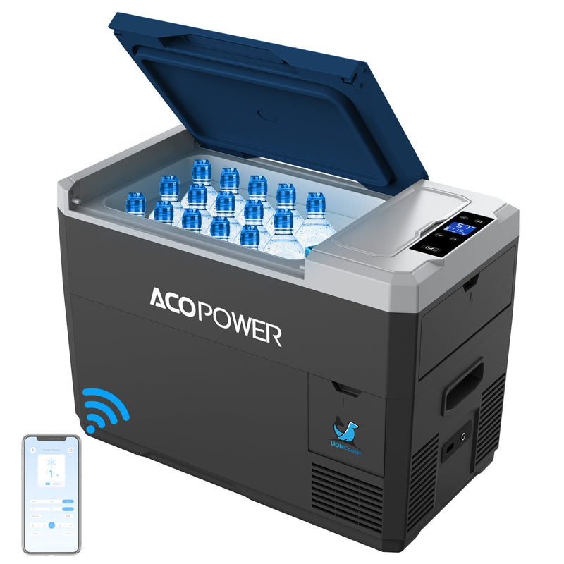 Load image into Gallery viewer, LiONCooler Mini Solar Powered Car Fridge Freezer, 29 Quarts