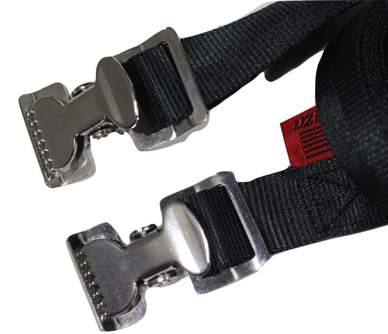 Load image into Gallery viewer, 1" x 8 Ft Adjustable Stainless Steel Alligator Clip Tie Strap | AC108SS
