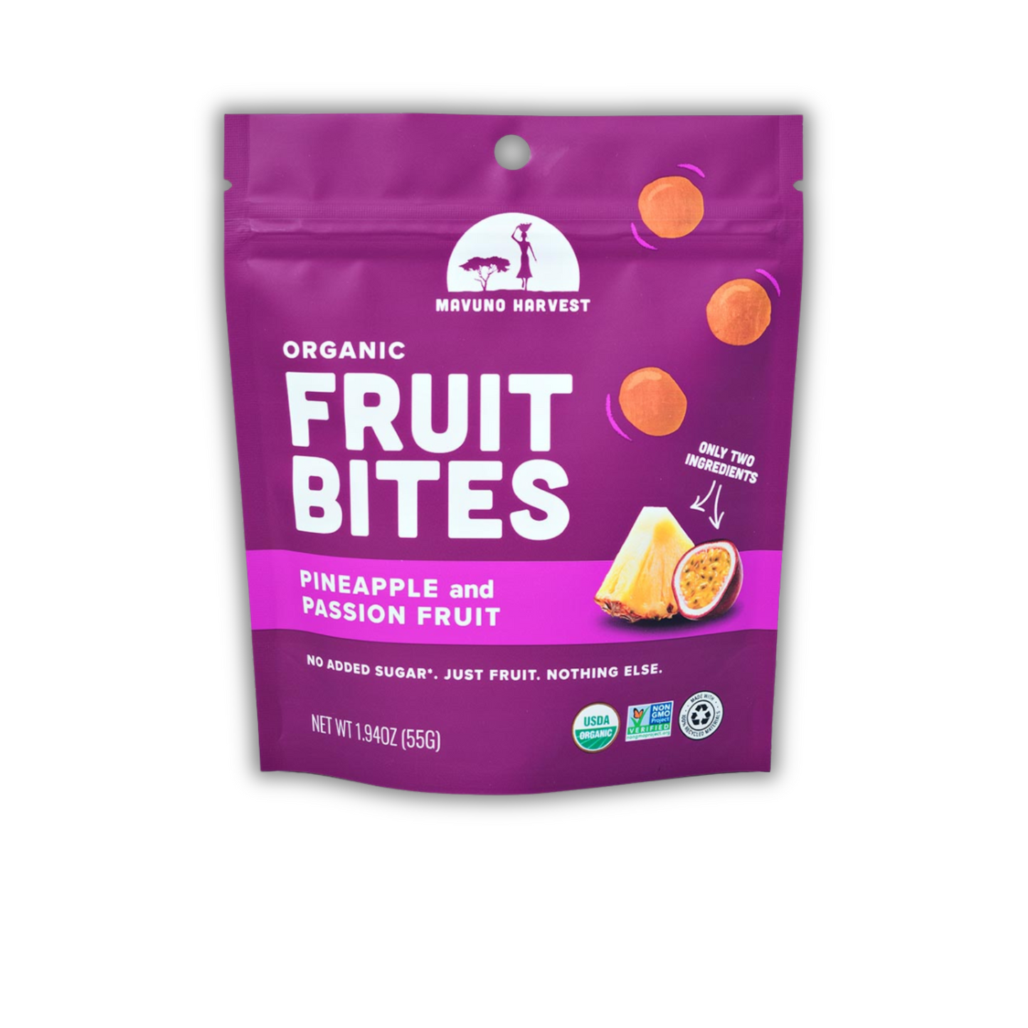 Organic Fruit Bites: Pineapple & Passionfruit