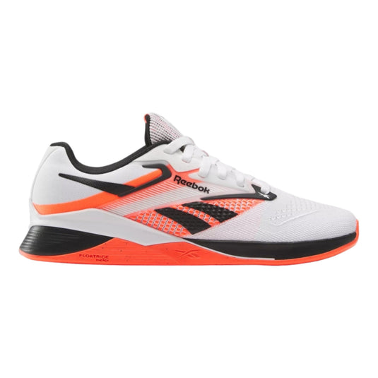 Men's Reebok Nano X4, Black/Footwear White/Orange Flare, 9 D Medium - Skoutley Outdoors LLC