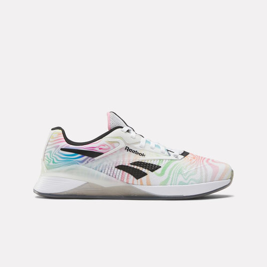 Women's Reebok Nano X4, Footwear White/Black/Hydro Blue, 8.5 B Medium - Skoutley Outdoors LLC