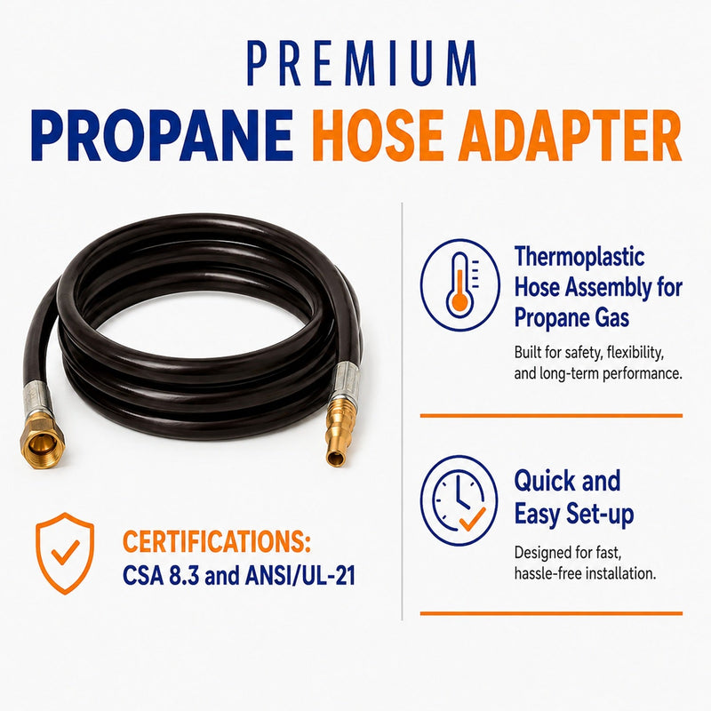 Load image into Gallery viewer, Flame King RV, Van, Trailer Low Pressure Quick Connect 72 Inch, 3/8 Inch ID Female SAE Gas Flare Fitting