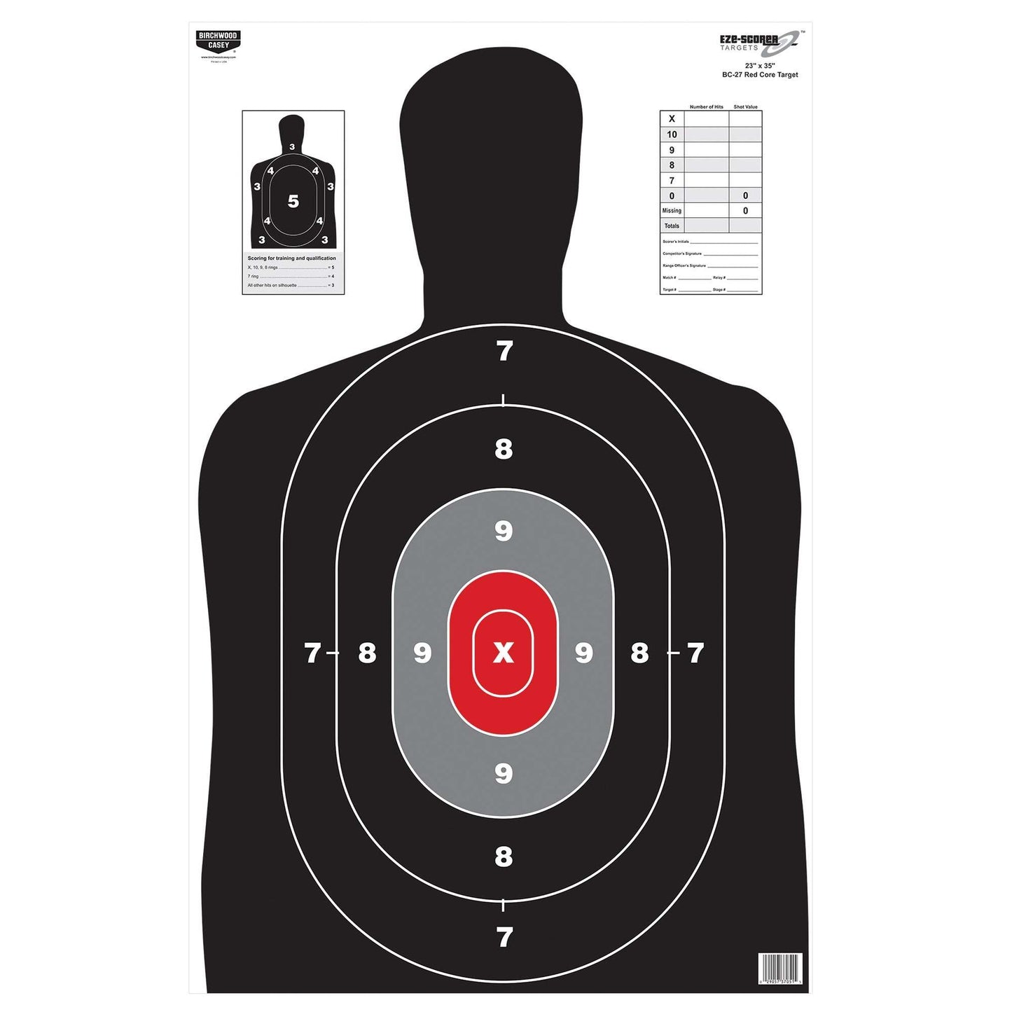 B/c Eze-scorer Bc27 Red Tgt100-23x35 - Skoutley Outdoors LLC
