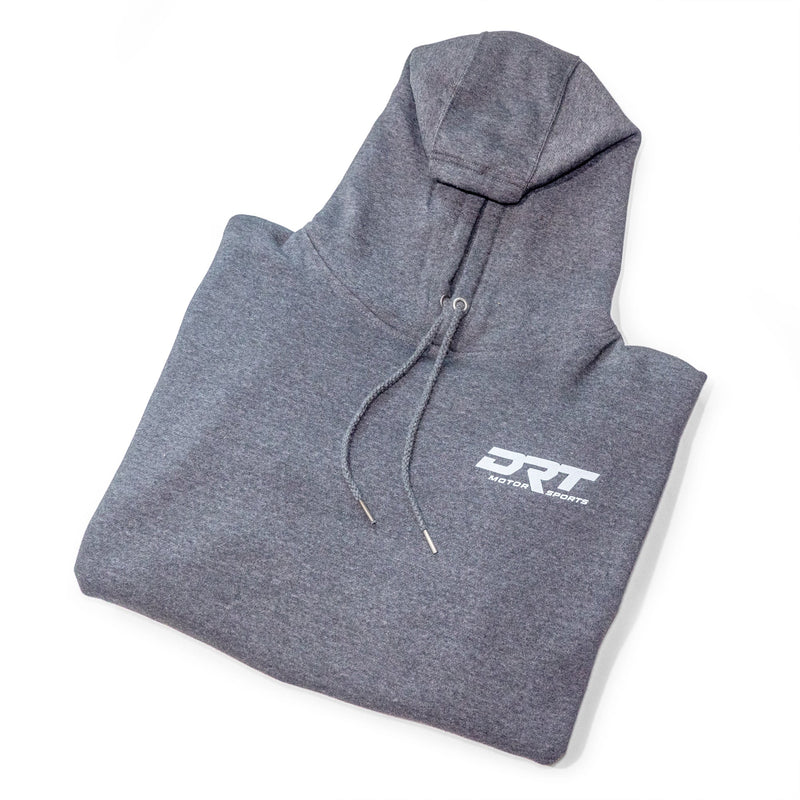 Load image into Gallery viewer, Drt motorsports hoodie in charcoal grey front view