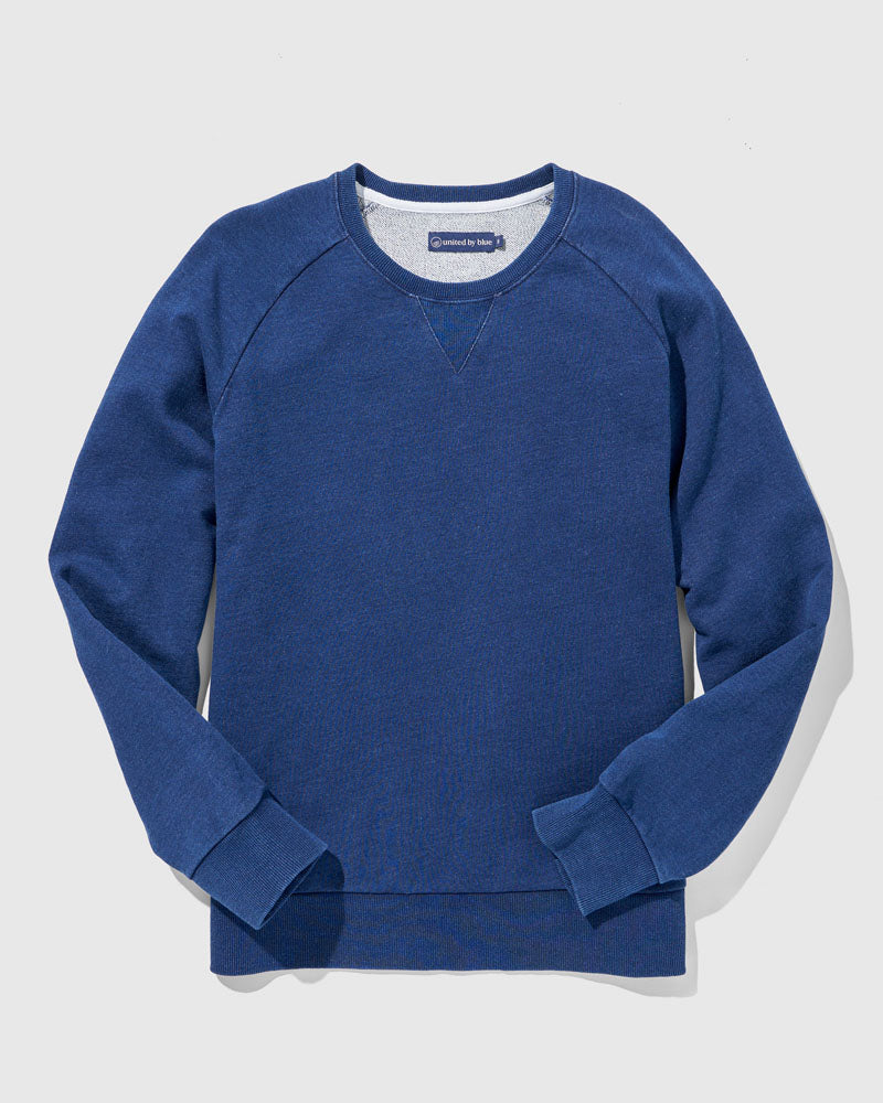Load image into Gallery viewer, Organic Indigo Throwback Sweatshirt