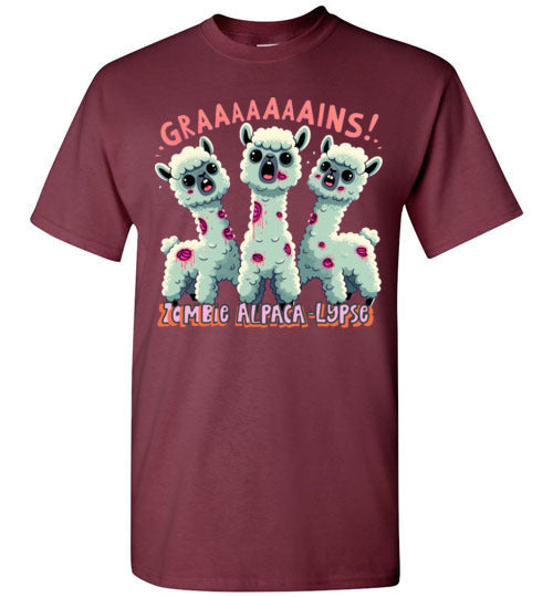 Load image into Gallery viewer, t-shirt: Halloween GRAINS Zombie Alpaca-lypse Gildan Short-Sleeve T-Shirt