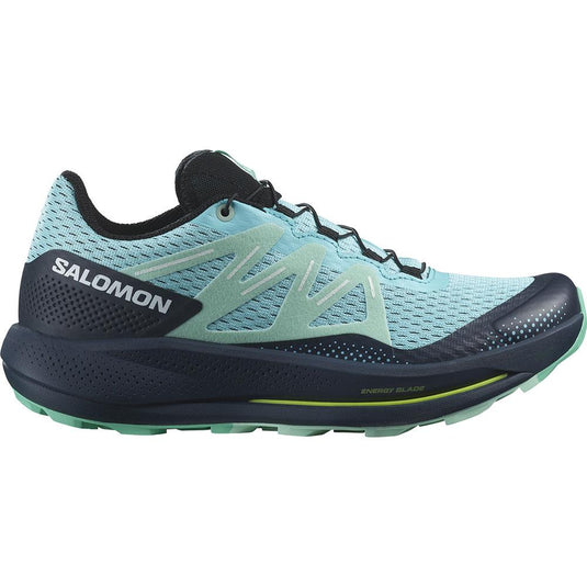 Women's Salomon Pulsar Trail, Blue Radiance/Carbon/Yucca, 5 B Medium - Skoutley Outdoors LLC
