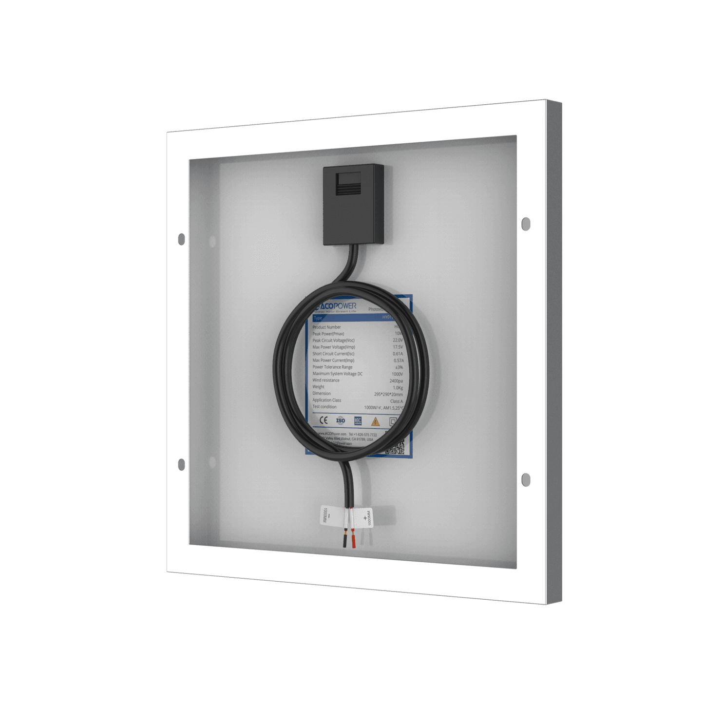 10 Watt 12 Volt Monocrystalline Solar Panel - Skoutley Outdoors LLC
