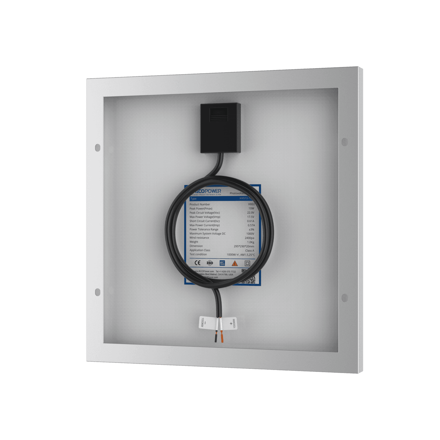 10 Watt 12 Volt Monocrystalline Solar Panel - Skoutley Outdoors LLC