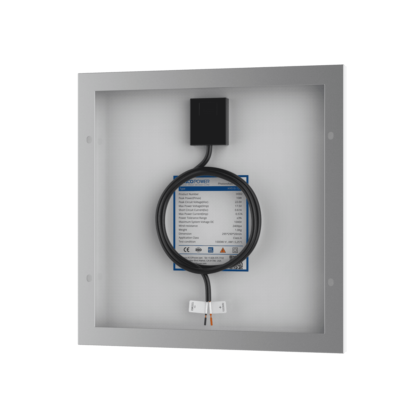 10 Watt 12 Volt Monocrystalline Solar Panel - Skoutley Outdoors LLC