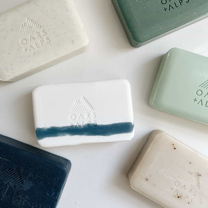 Load image into Gallery viewer, Blue Charcoal Oars Bar Soap