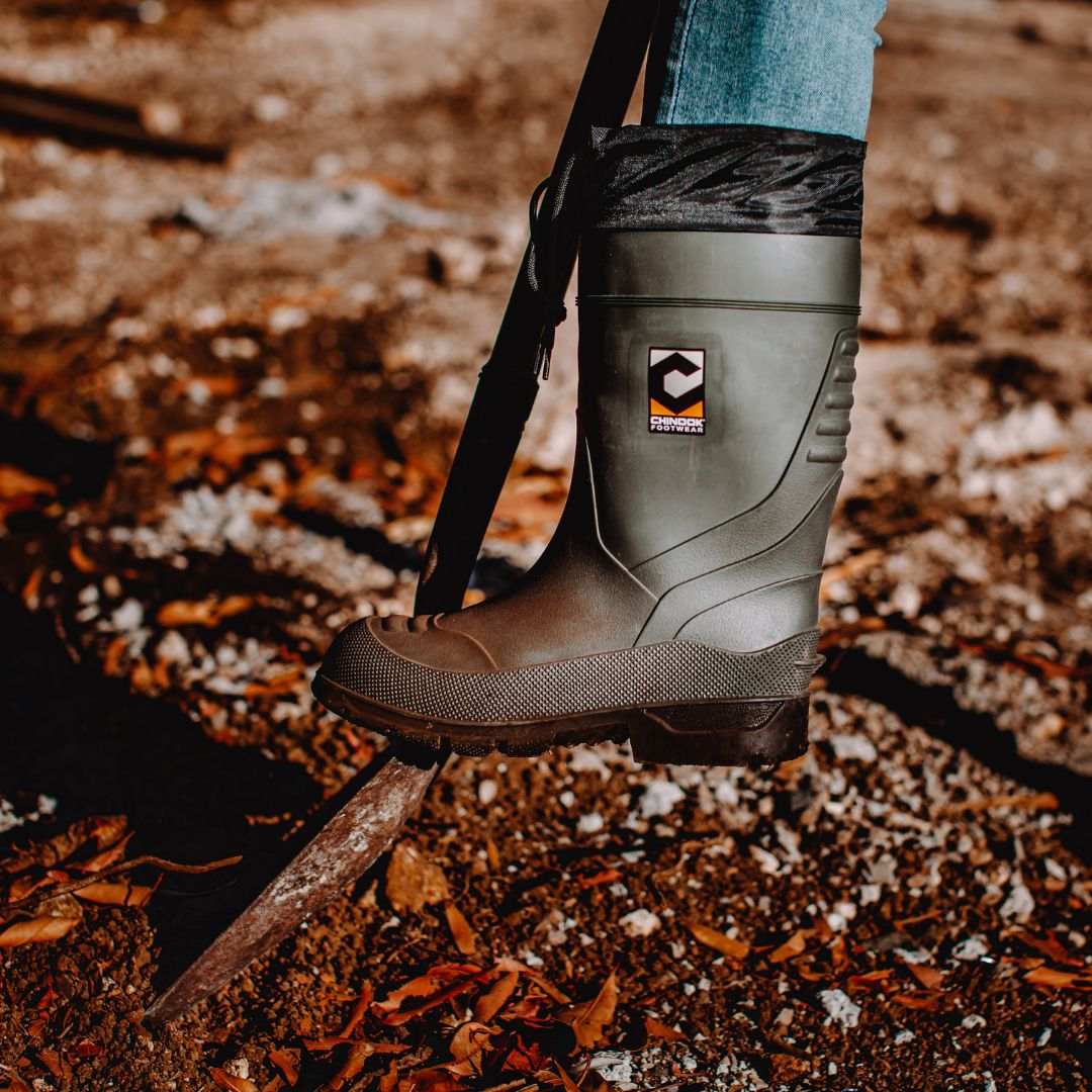 Badaxe Waterproof Rubber Boot – Green - Skoutley Outdoors LLC
