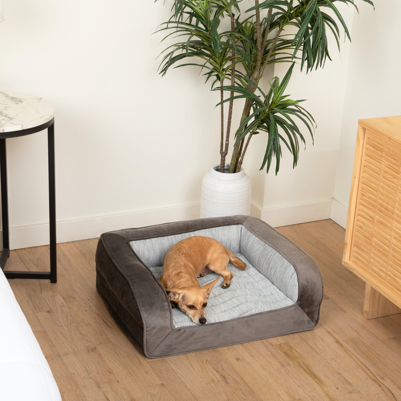 Load image into Gallery viewer, PupChill™ Cooling Bolster Dog Bed