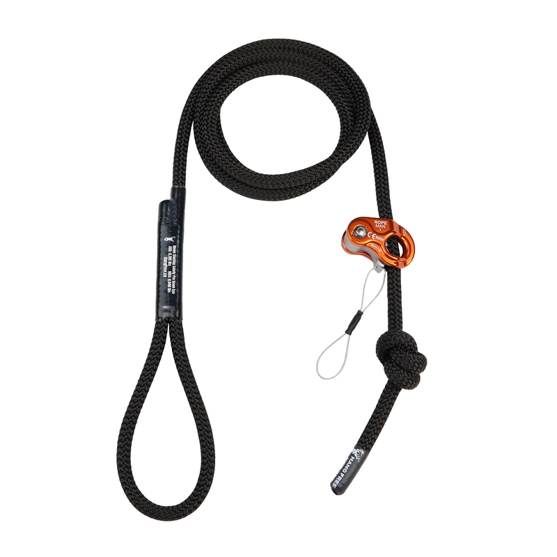 Load image into Gallery viewer, 10mm BlackOut Deluxe Sewn Tether & Lineman's Belts With Ropeman 1